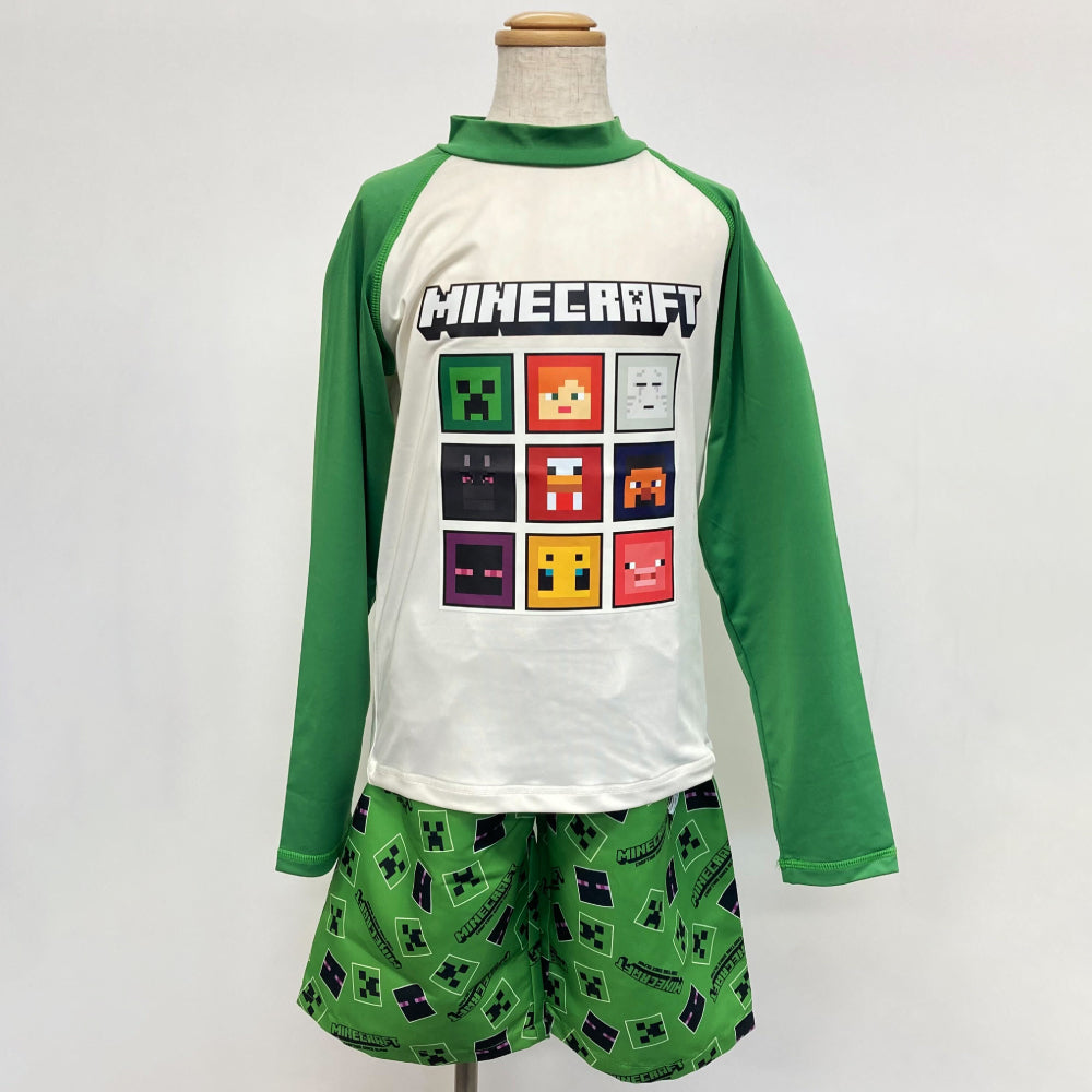 マインクラフト ピクセル柄ラッシュガード