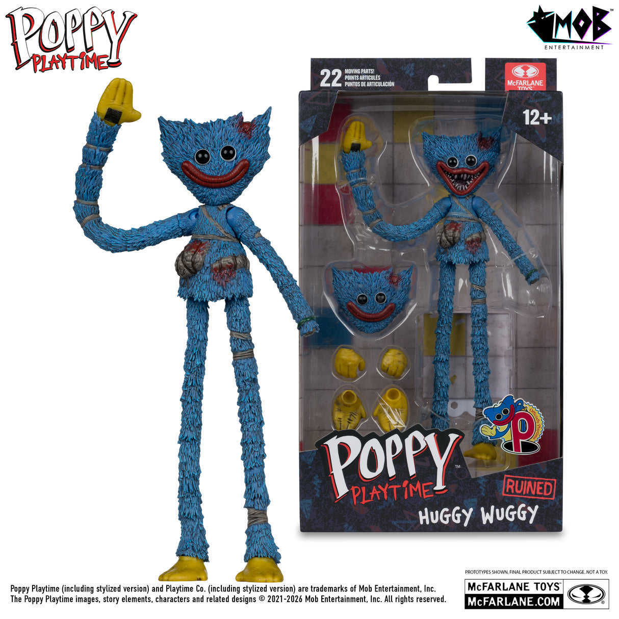 Poppy Playtime 7インチ アクションフィギュア シリーズ1 ハギーワギー(ダメージ)