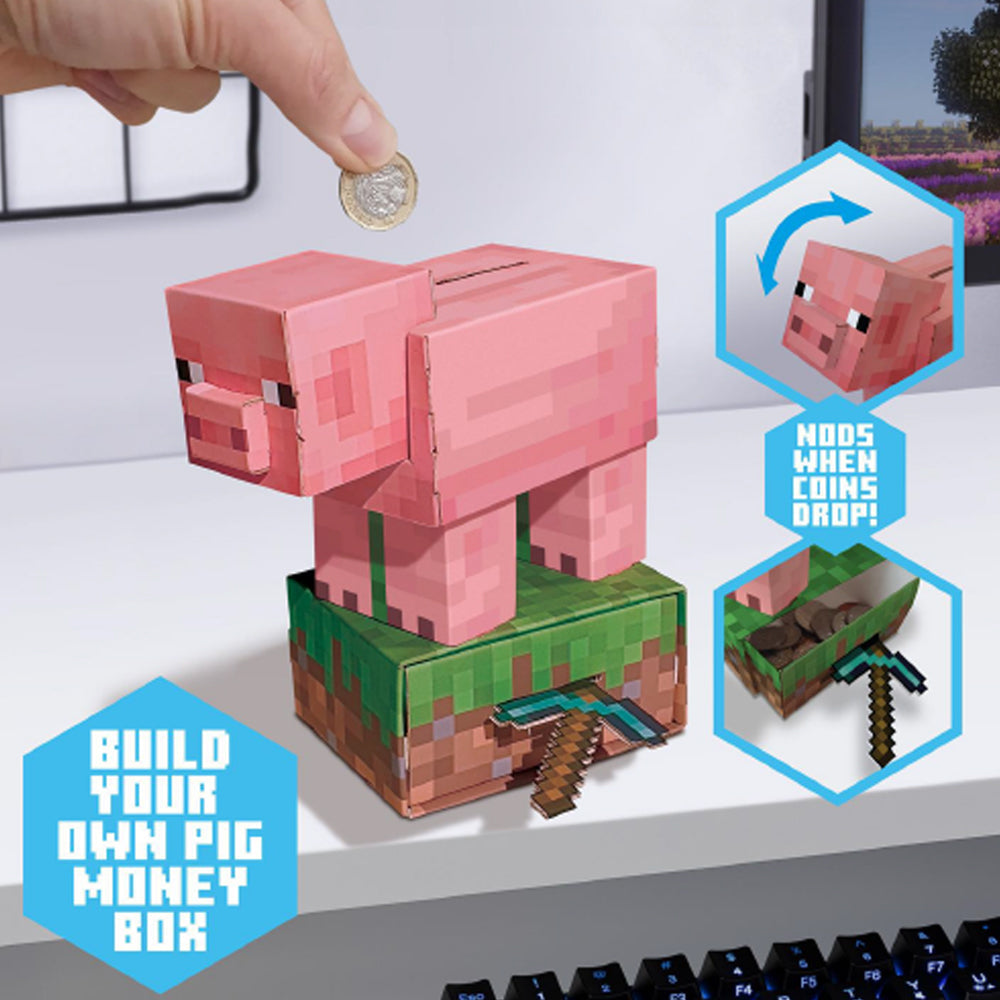マインクラフト 組み立てキット(ブタ貯金箱)