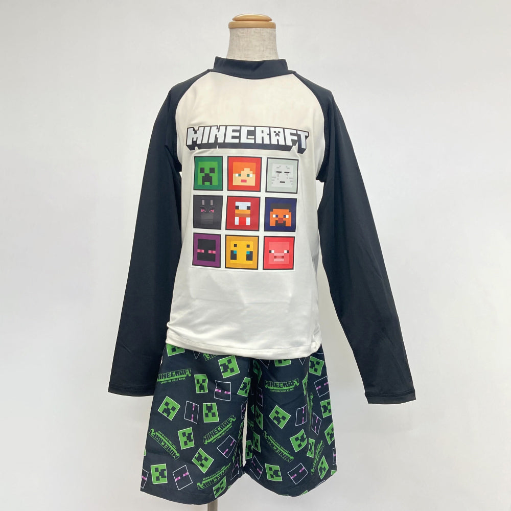 マインクラフト ピクセル柄ラッシュガード