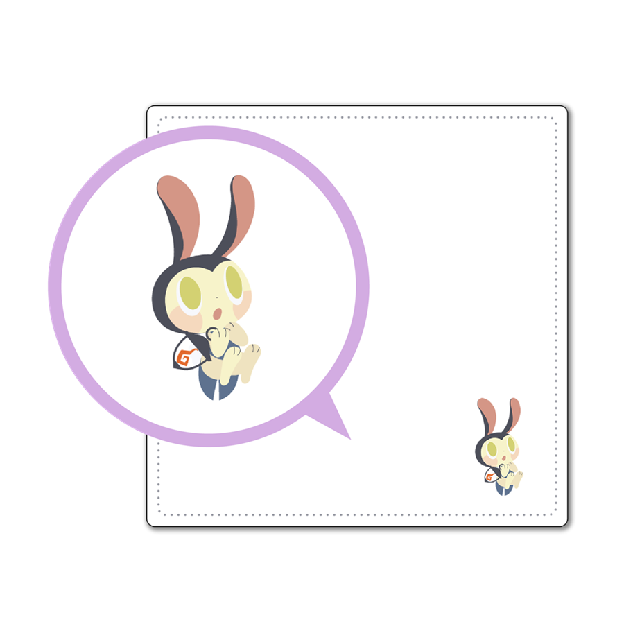 オバケイドロ! ワンポイント刺繍タオルハンカチ(全4種)