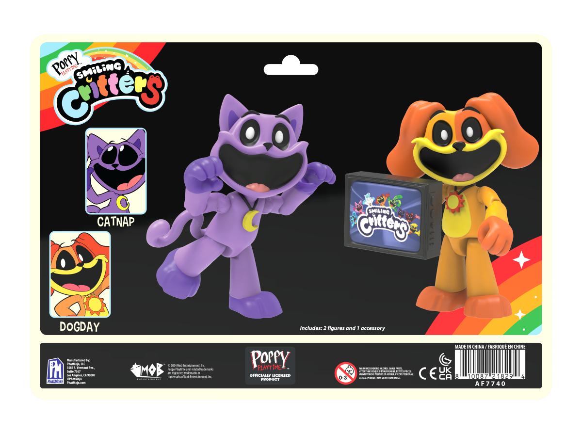 Poppy Playtime アクションフィギュア 2体セット(キャットナップ&ドッグデイ)