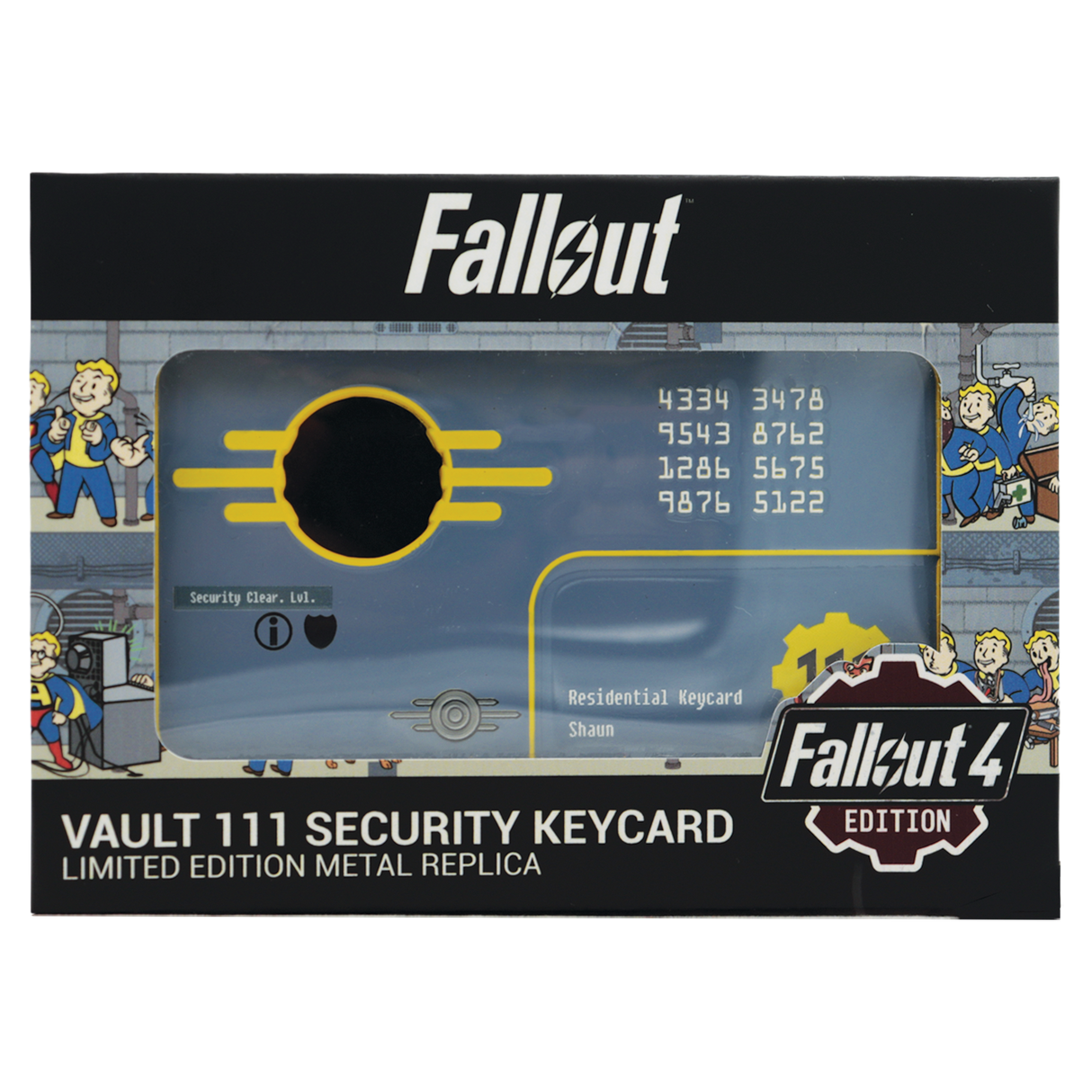 【予約商品】Fallout セキュリティキーカード Vault 111 Limited Edition レプリカ(シリアルナンバー入り)