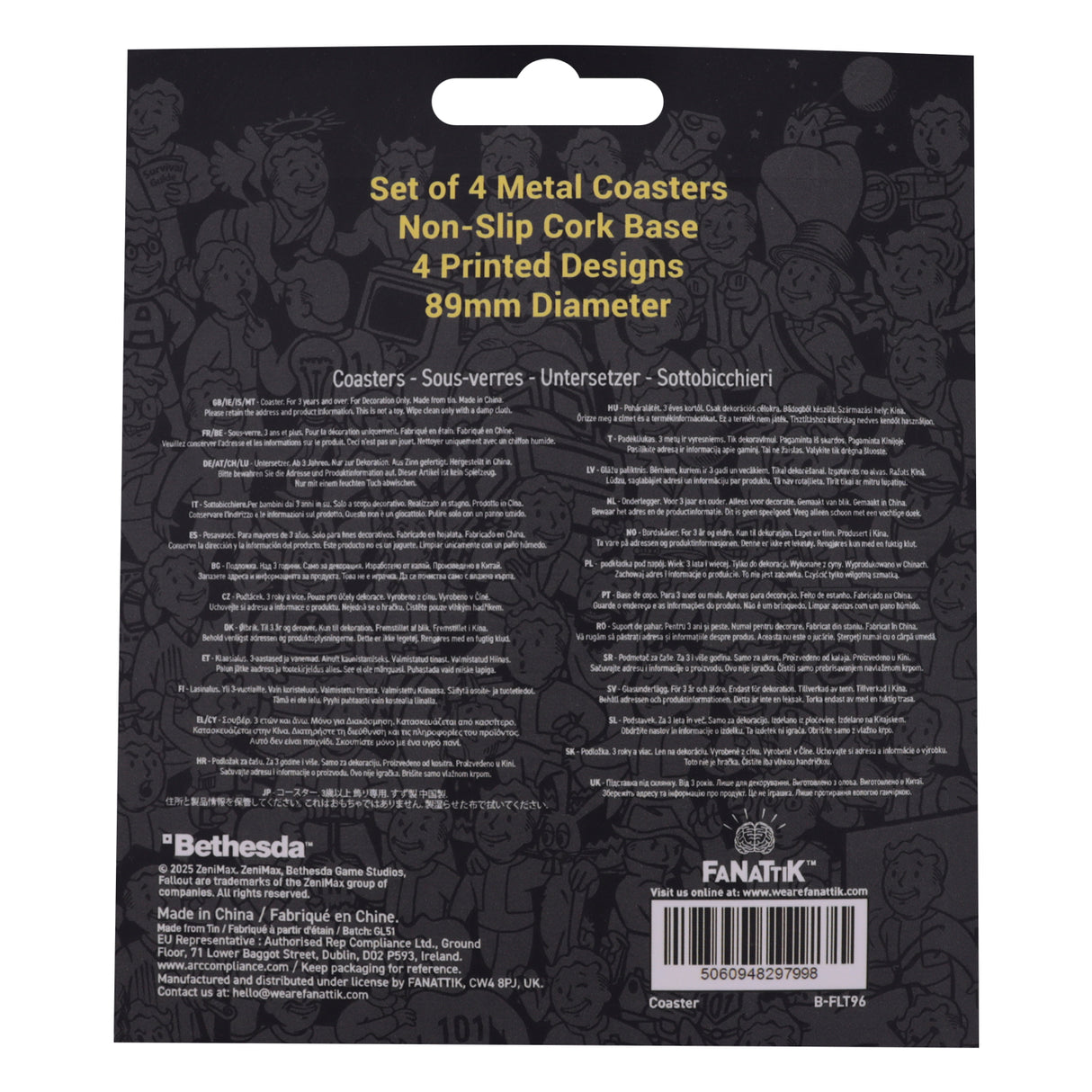 【予約商品】Fallout メタルコースター4枚セット