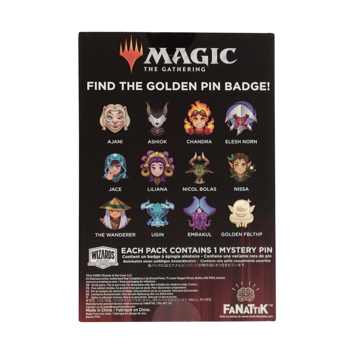 【予約商品】Magic: The Gathering ミステリーピンバッジ
