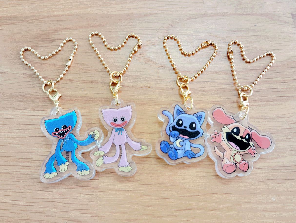 Poppy Playtime クリアニコイチキーホルダー