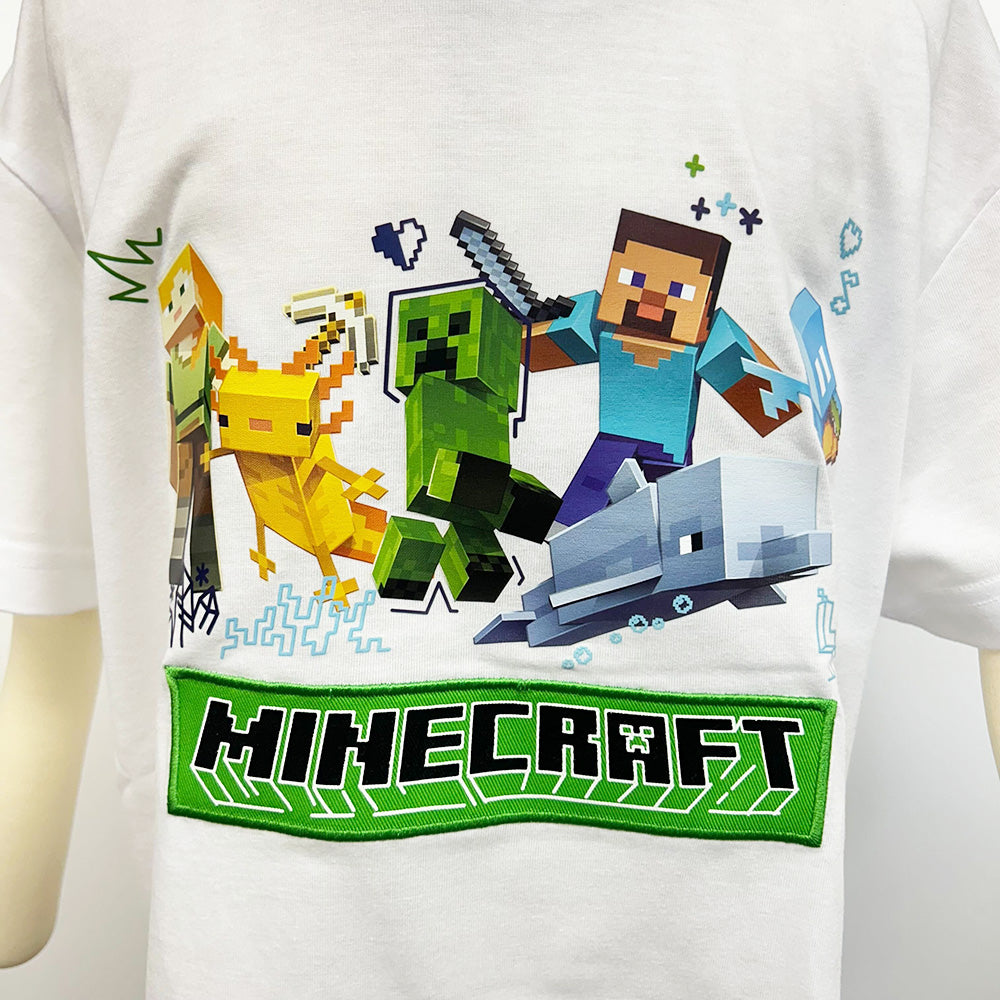マインクラフト マイクラ天竺アップリケTシャツ