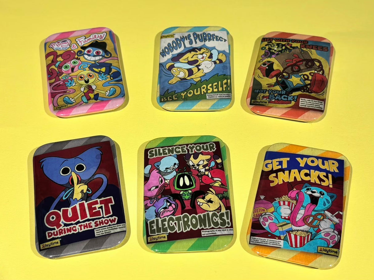 Poppy Playtime ポスター柄缶バッジ