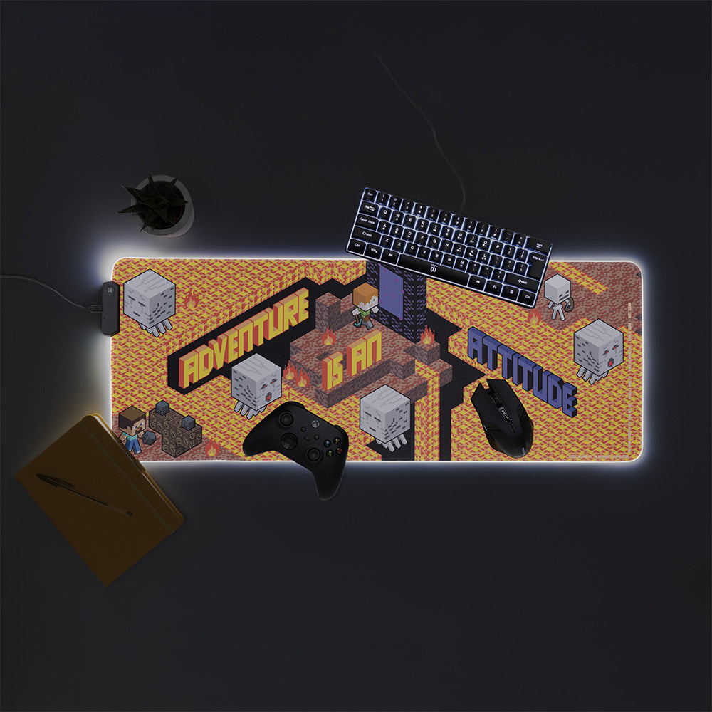マインクラフト 光るデスクマット(マウスパッド)