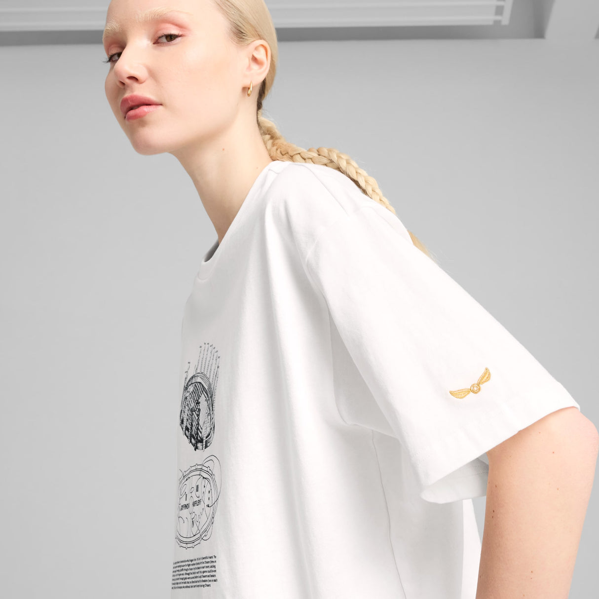 ユニセックス PUMA x ハリーポッター オーバーサイズ 半袖 Tシャツ PUMA White