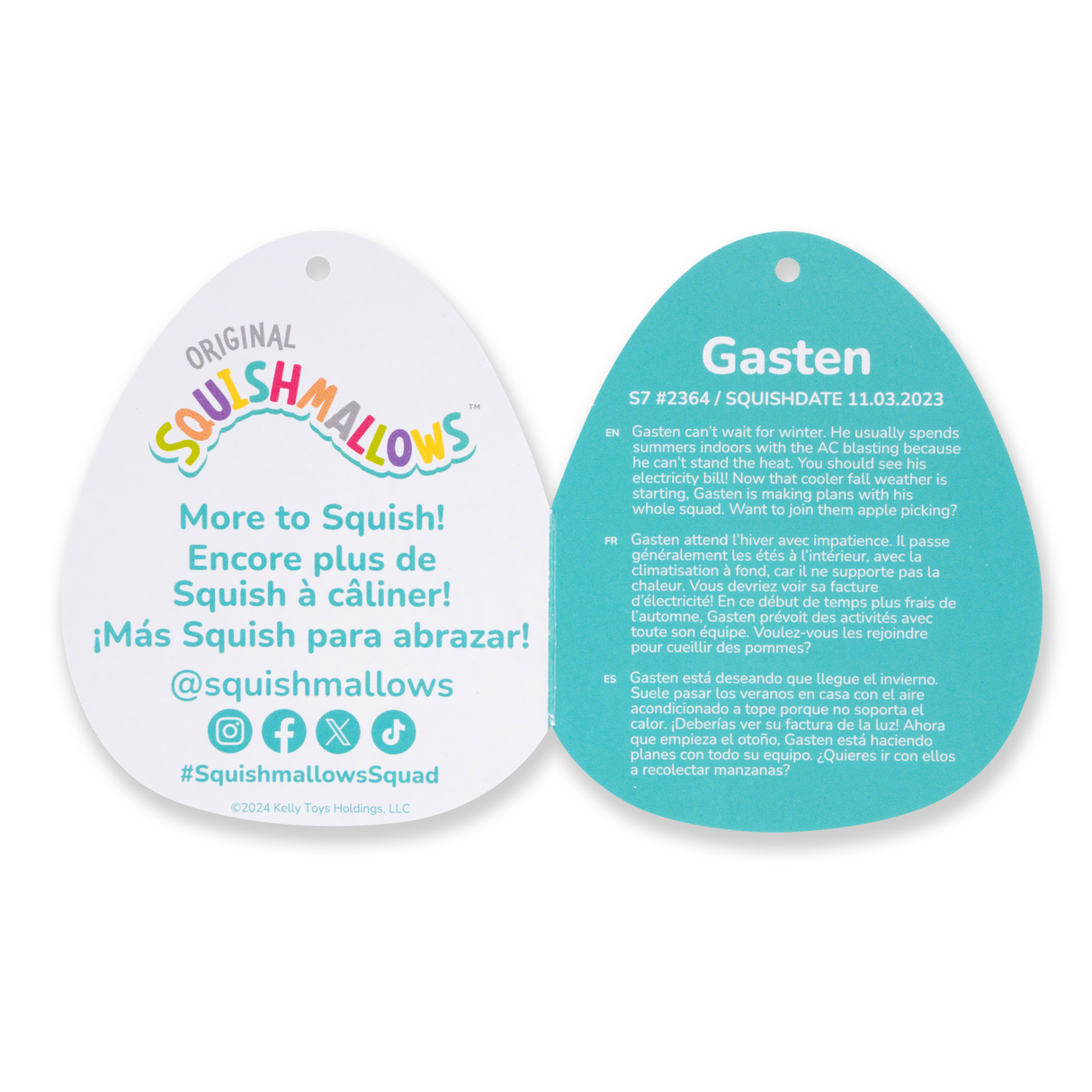 Squishmallows 7.5インチぬいぐるみ (Gasten/ガステン)