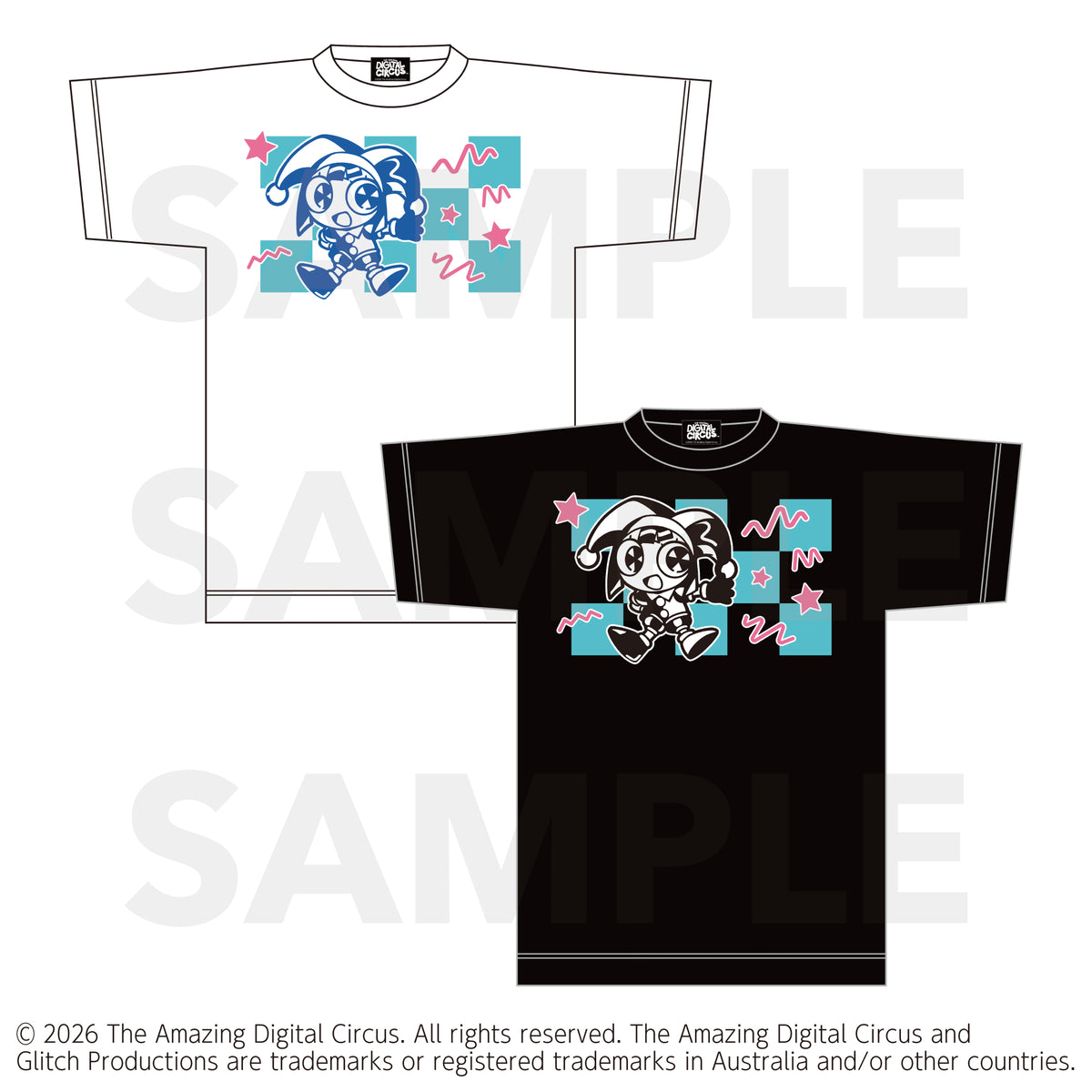 アメイジングデジタルサーカス × 寺田てら ビッグシルエットTシャツ(White/Black)