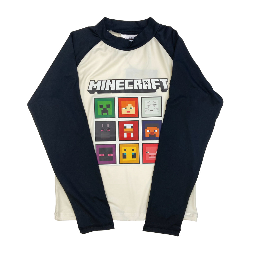 マインクラフト ピクセル柄ラッシュガード