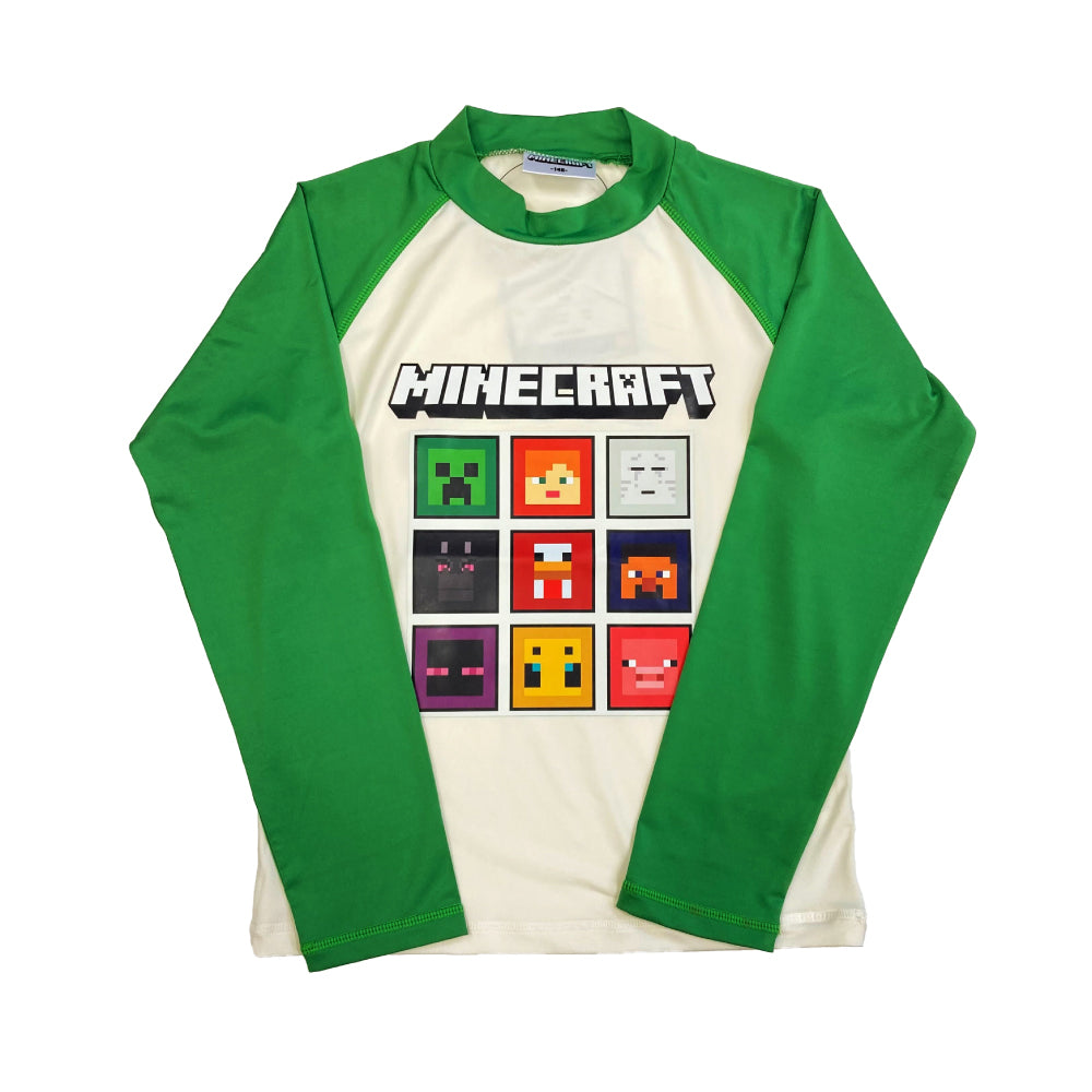 マインクラフト ピクセル柄ラッシュガード