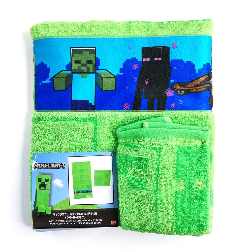 バスタオル&ハンドタオル(クリーパー&モブ) - マイクラファン・ショップ