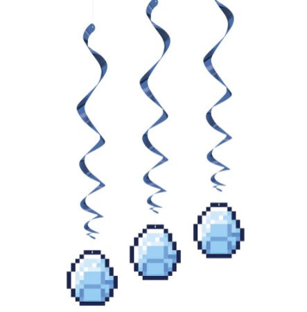 ダイヤモンド柄ハンギングスワール(3本入り) - マイクラファン・ショップ