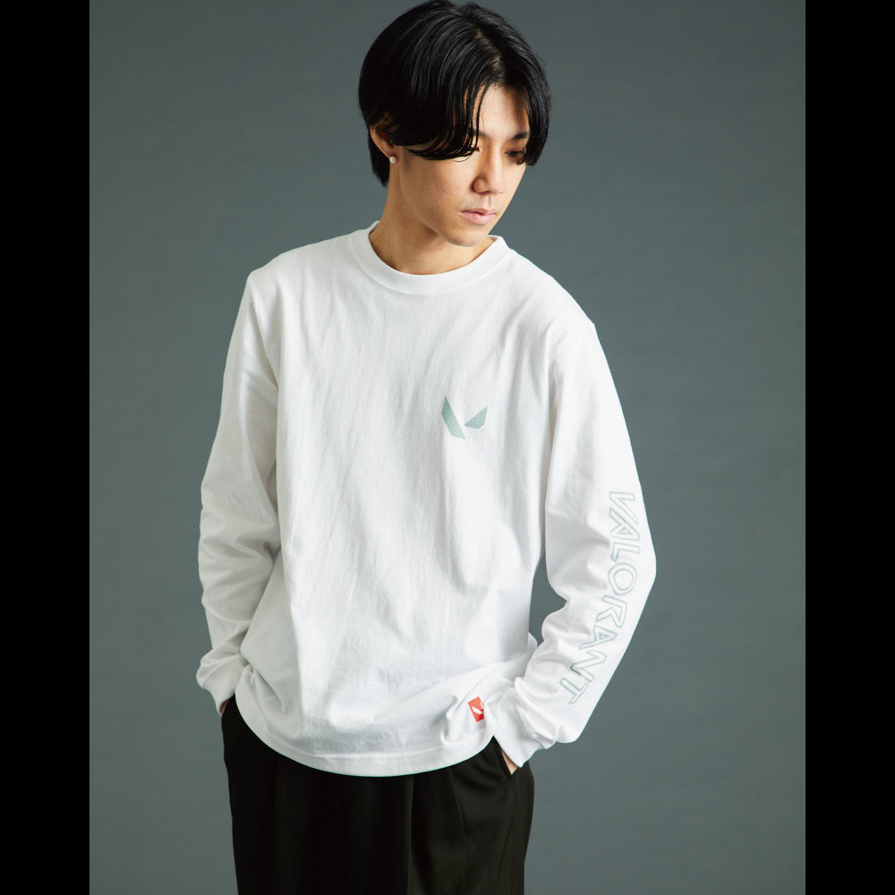 ロングスリーブTシャツ(VLRNT×UA LOGO L/S T)WHITE