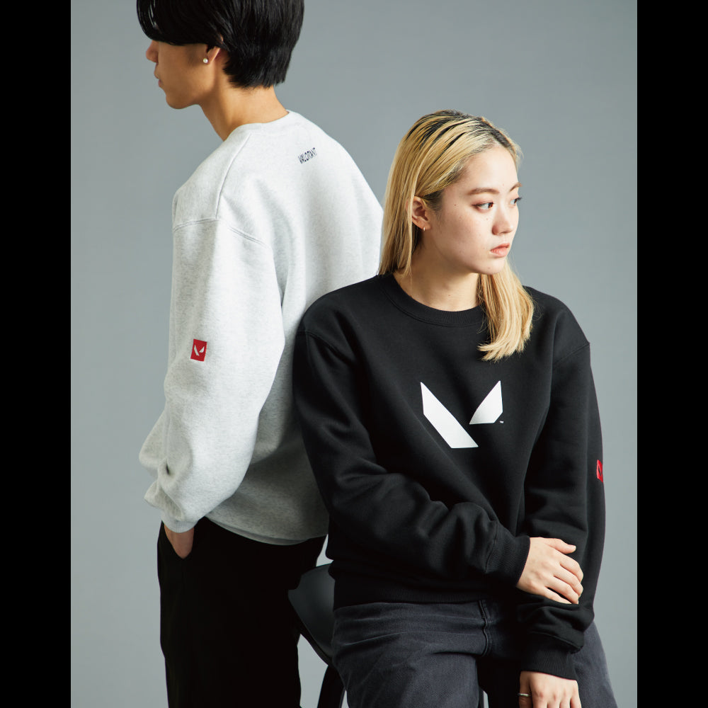 クルーネックスウェット(VLRNT×UA LOGO SWT)BLACK