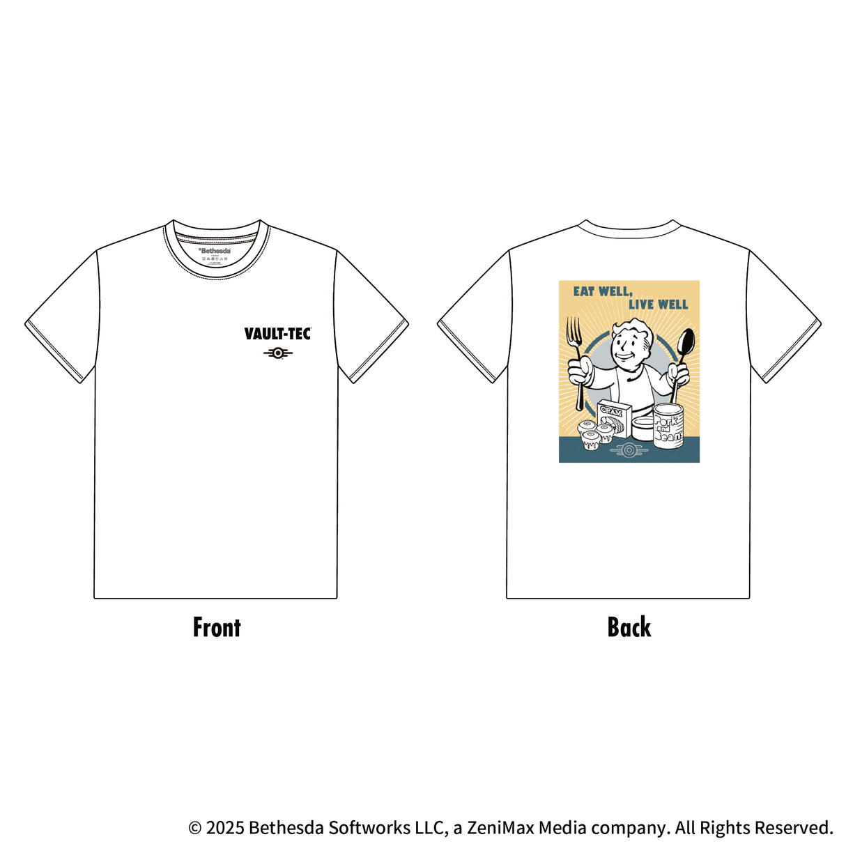 Fallout Eat Well Live Well Tシャツ