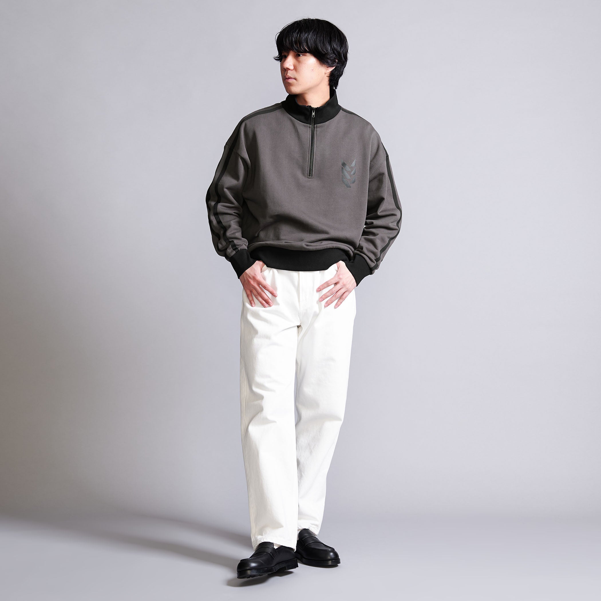 n*o様 *p(R)ojectR® ロゴハーフジップ スウェット L p(R