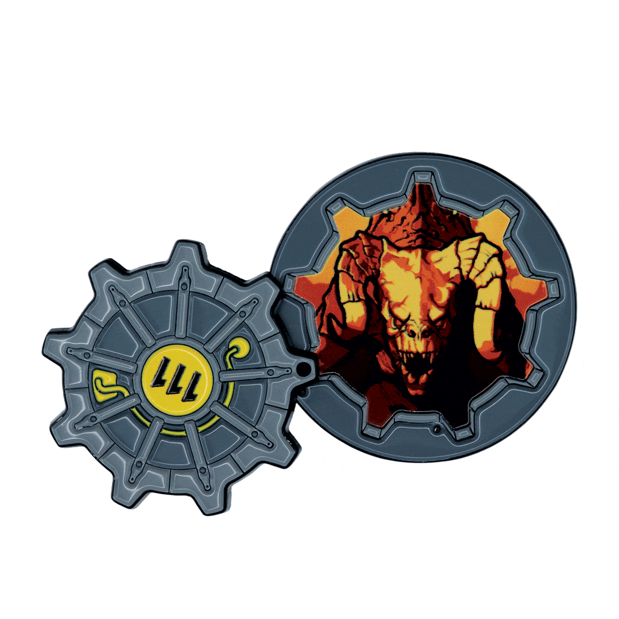 【予約商品】Fallout Vault 111 ヒンジ式扉ピンバッジ（シリアルナンバー入り）