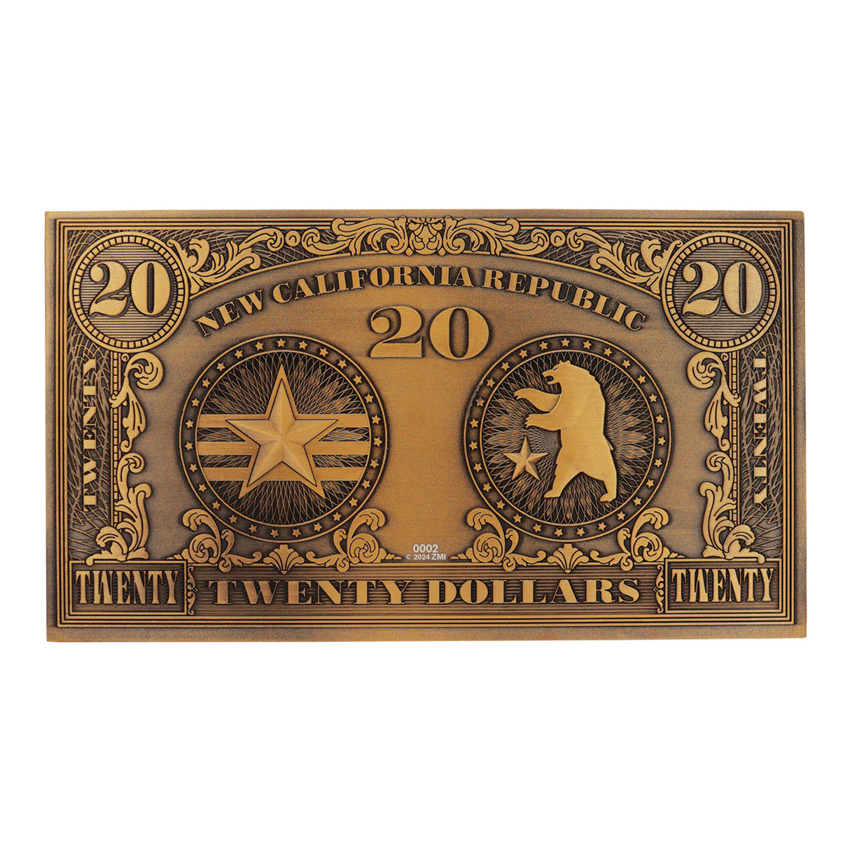 Fallout New Vegas NCR 20ドル紙幣 レプリカ（シリアルナンバー入り）