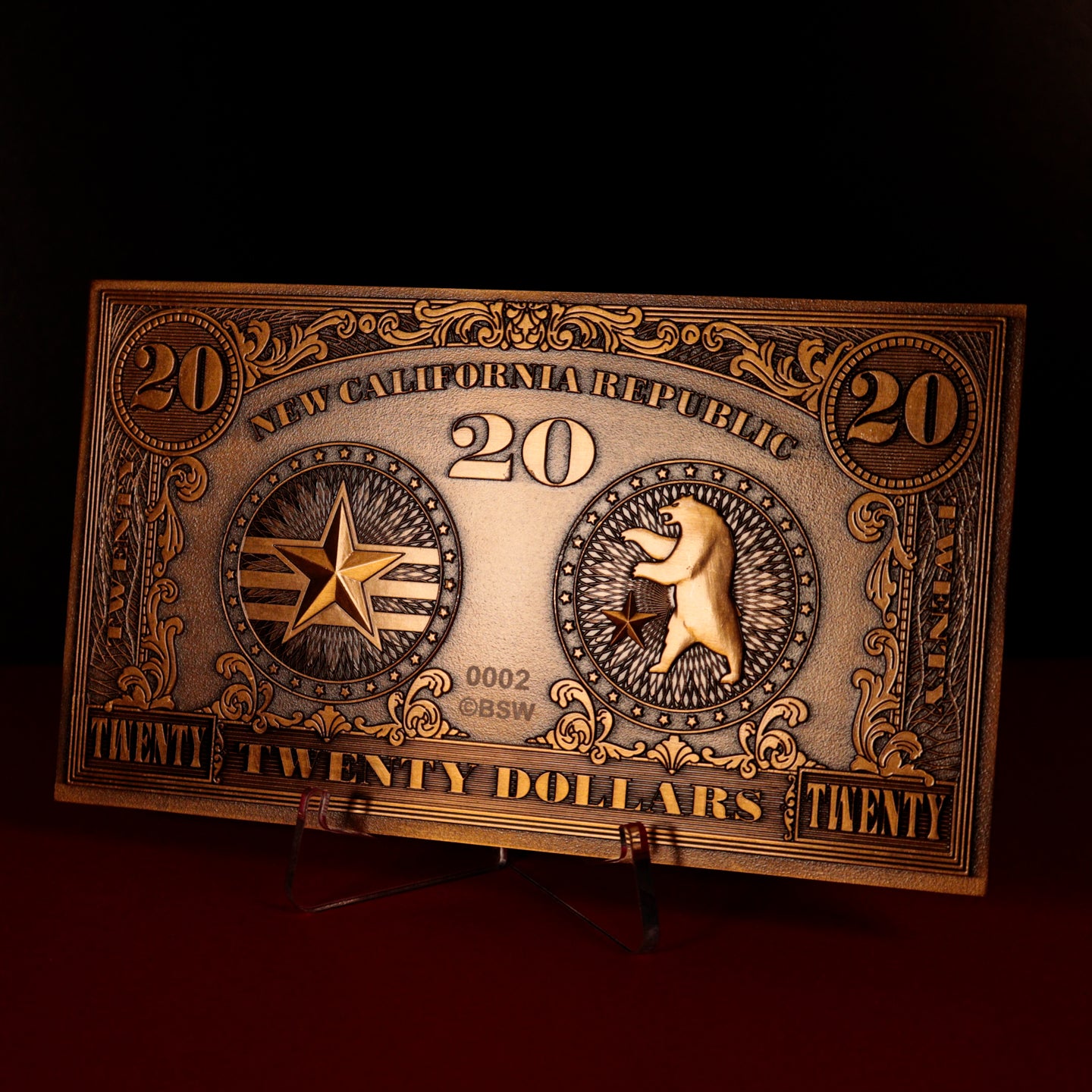 Fallout New Vegas NCR 20ドル紙幣 レプリカ（シリアルナンバー入り