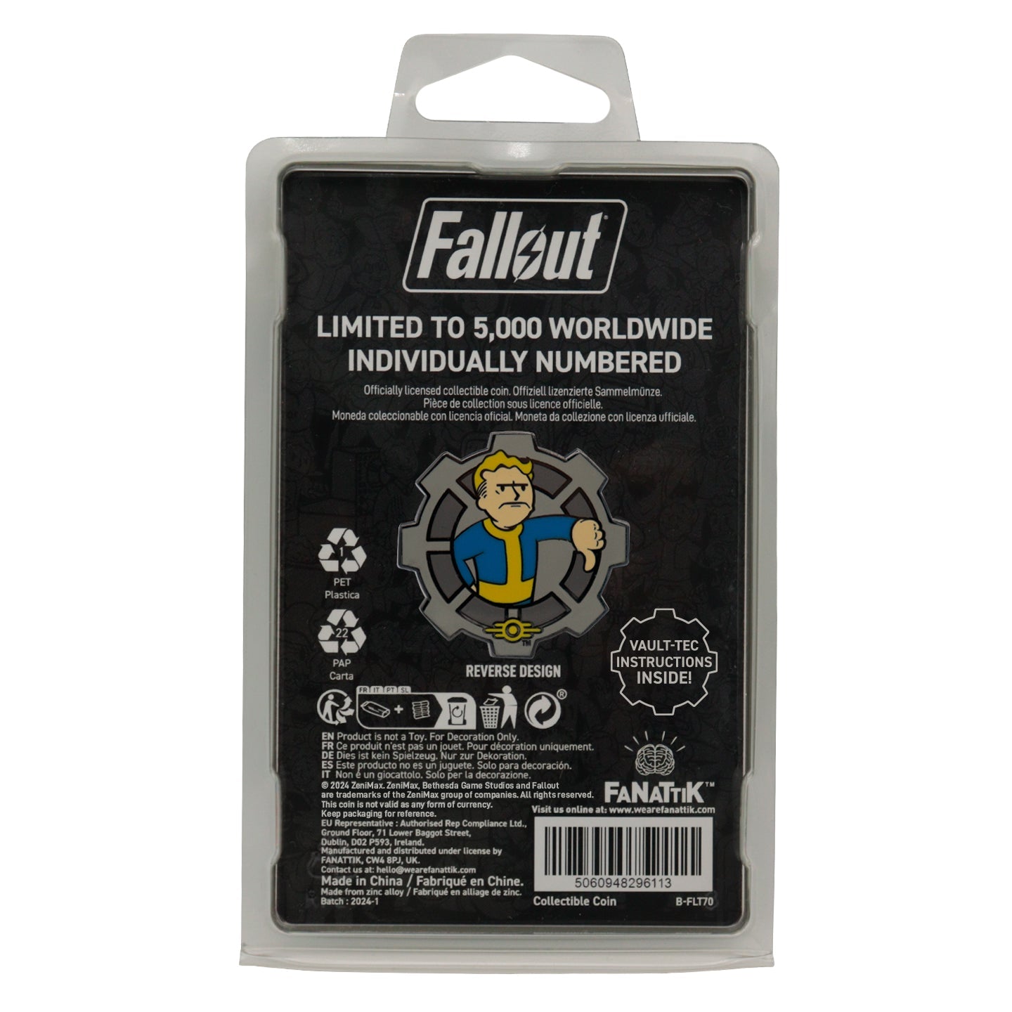Fallout ボルトボーイ コイン （シリアルナンバー入り） – インフォ