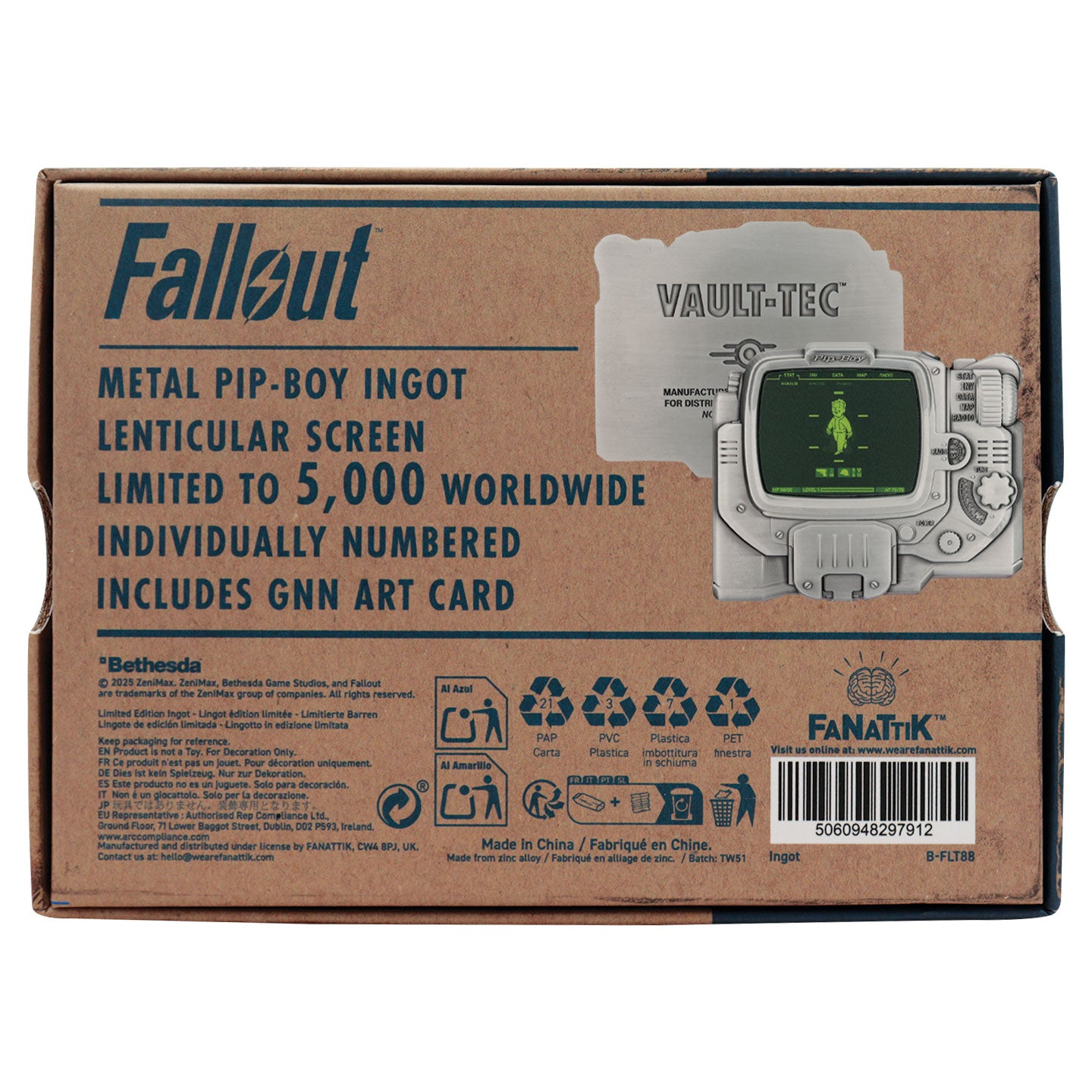 Fallout Pip-Boy レンチキュラー インゴット（シリアルナンバー入り