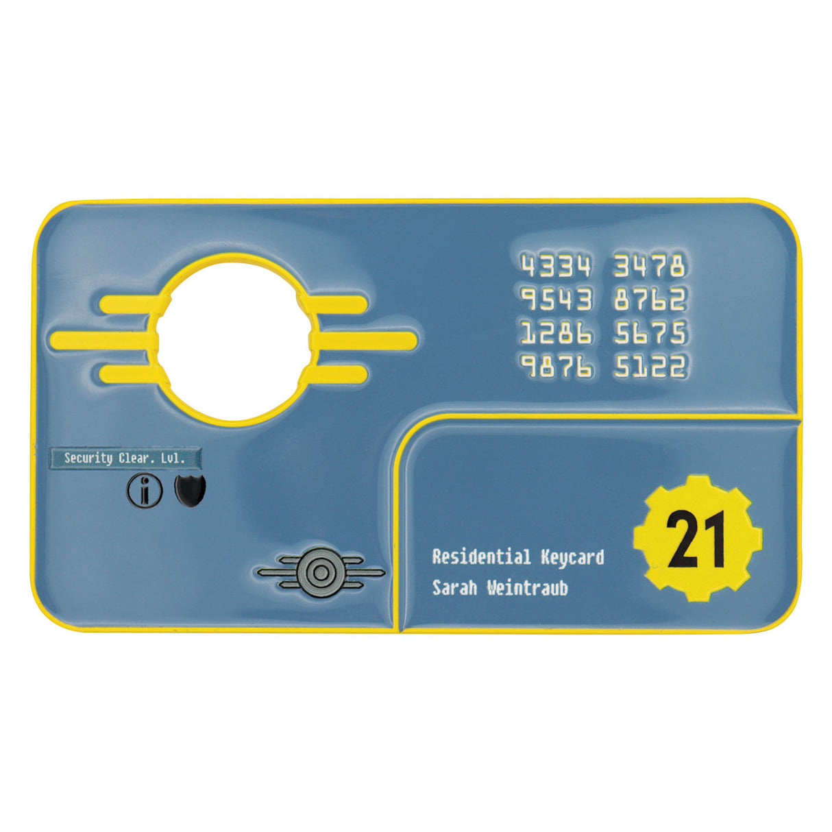 【予約商品】Fallout セキュリティキーカード Vault 21 レプリカ（シリアルナンバー入り）