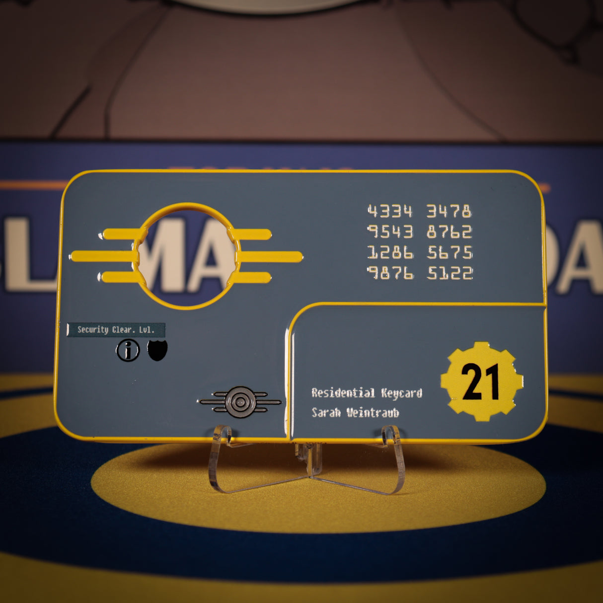 Fallout セキュリティキーカード Vault 21 レプリカ（シリアルナンバー入り）