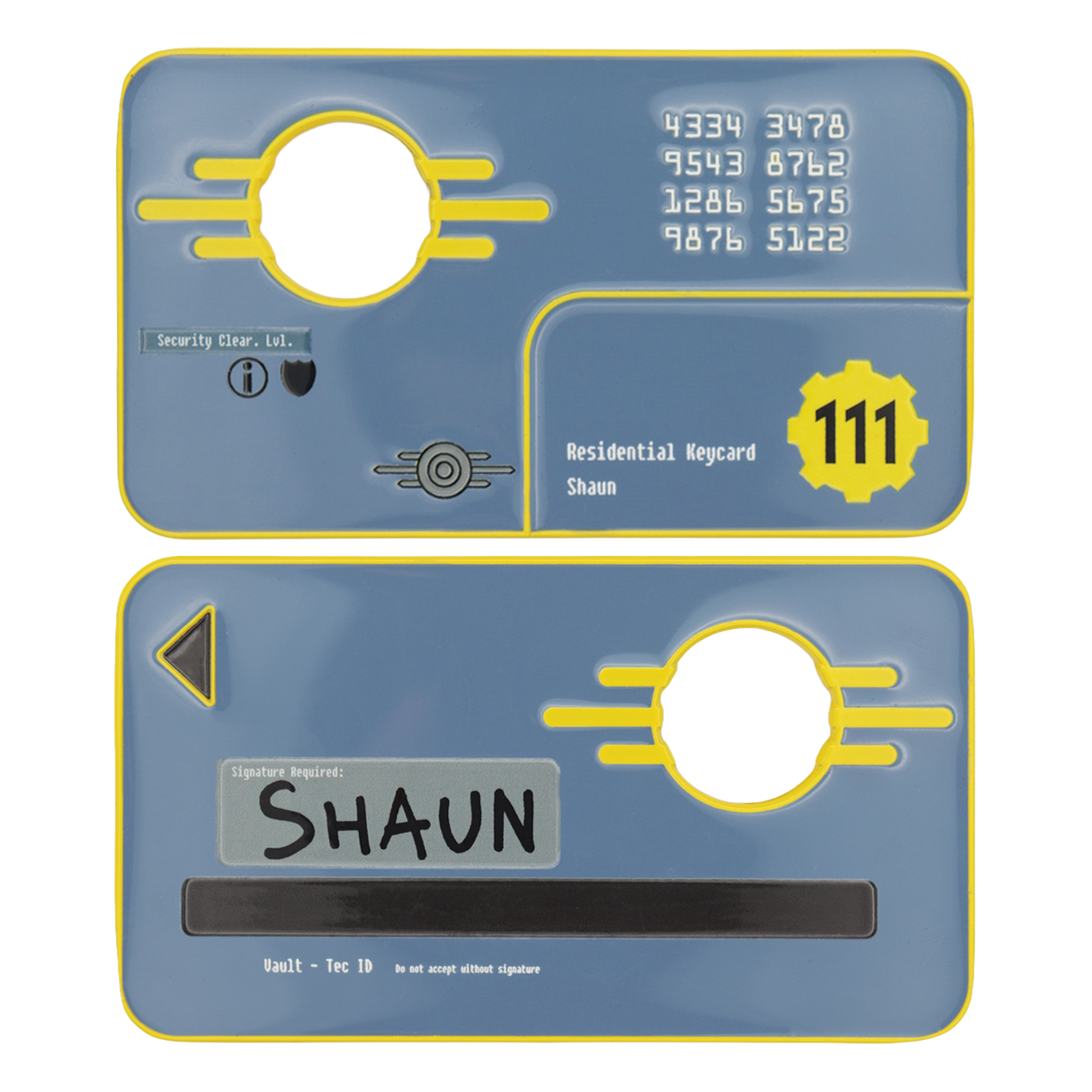 【予約商品】Fallout セキュリティキーカード Vault 111 Limited Edition レプリカ（シリアルナンバー入り）