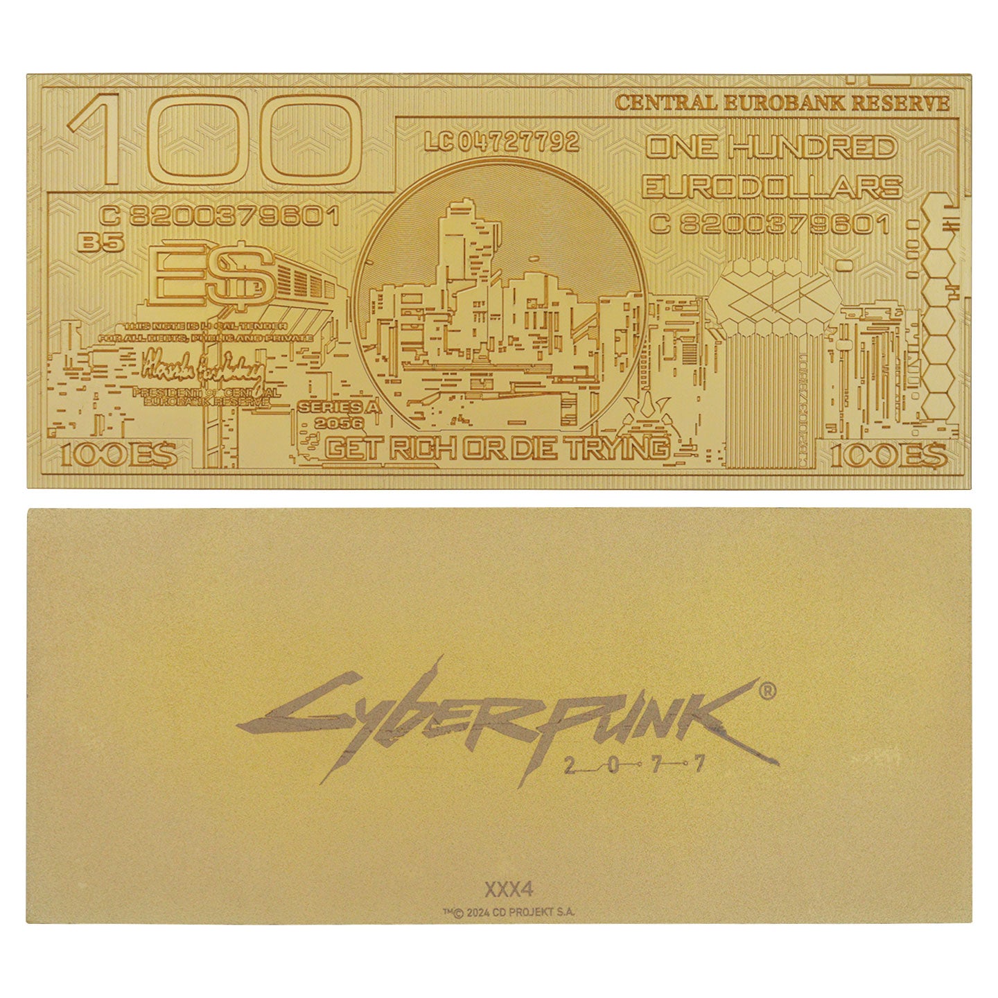【未開封品】サイバーパンク2077 メタルユーロドル レプリカ サイバーパンク2077 メタル ユーロドルレプリカ（シリアルナンバー入り