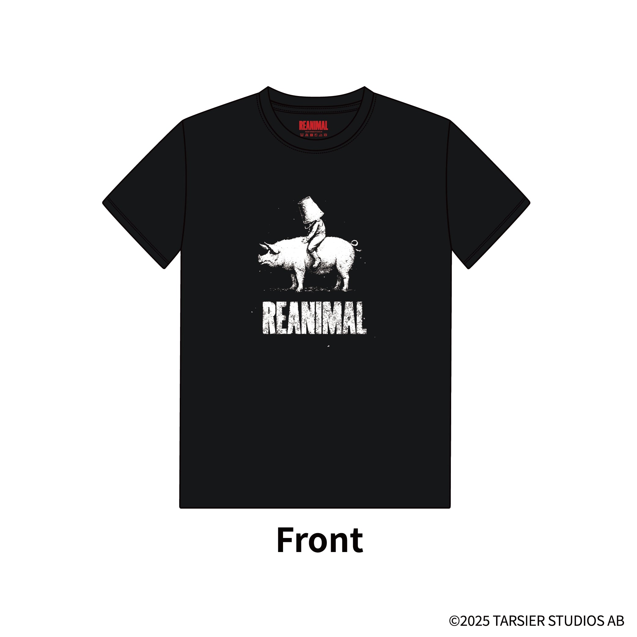 REANIMAL Bucket & The Pig Tシャツ（ブラック） – インフォレンズ