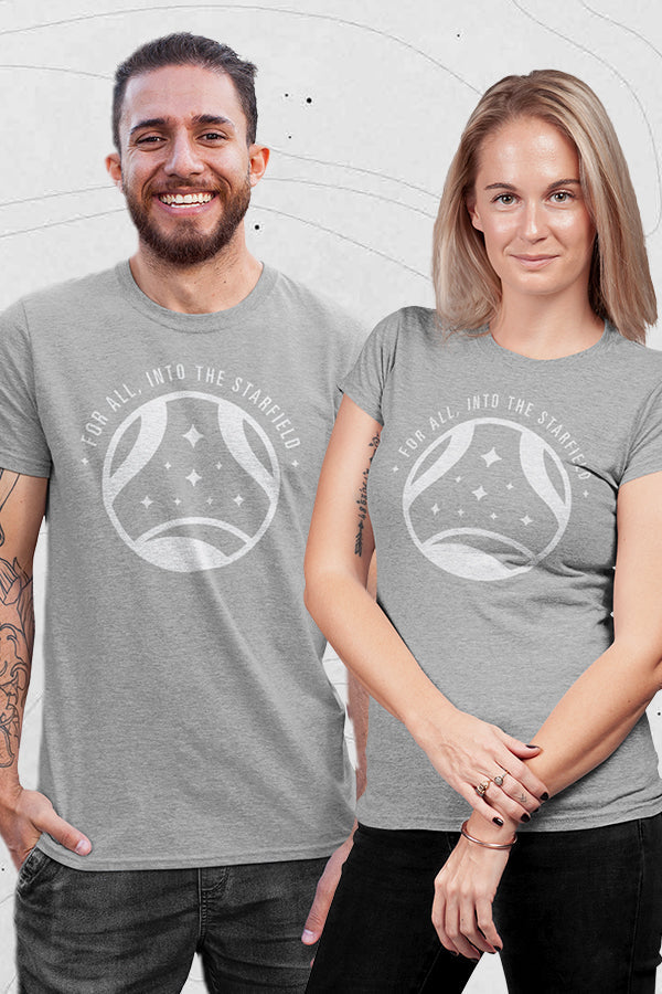 Starfield コンステレーションホワイトロゴTシャツ（グレー）