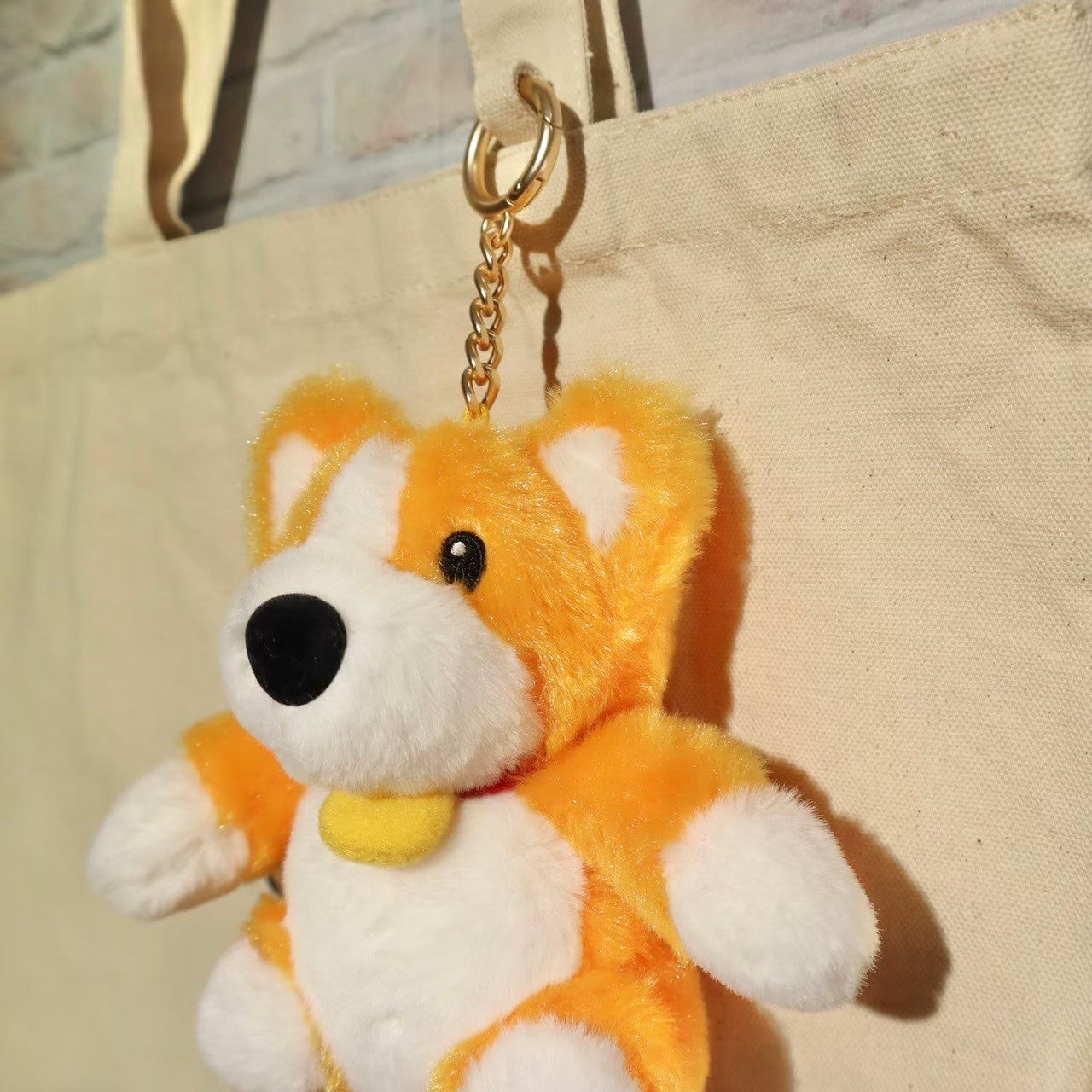 犬型オレンジマスコット Party Animals マスコットぬいぐるみキーホルダー – インフォレンズ