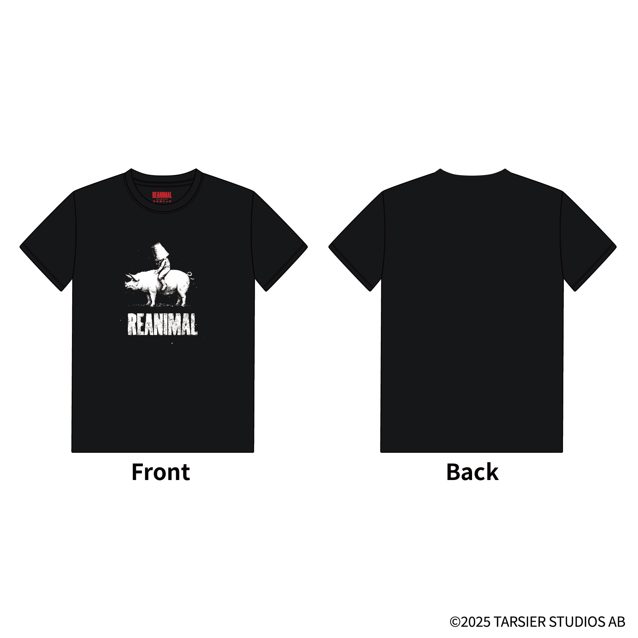 REANIMAL Bucket & The Pig Tシャツ（ブラック） – インフォレンズ