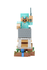 マインクラフト "スティーブ" R.E.S.Tダイヤモンドアーマー ケーブルガイズ コントローラー＆スマホスタンド