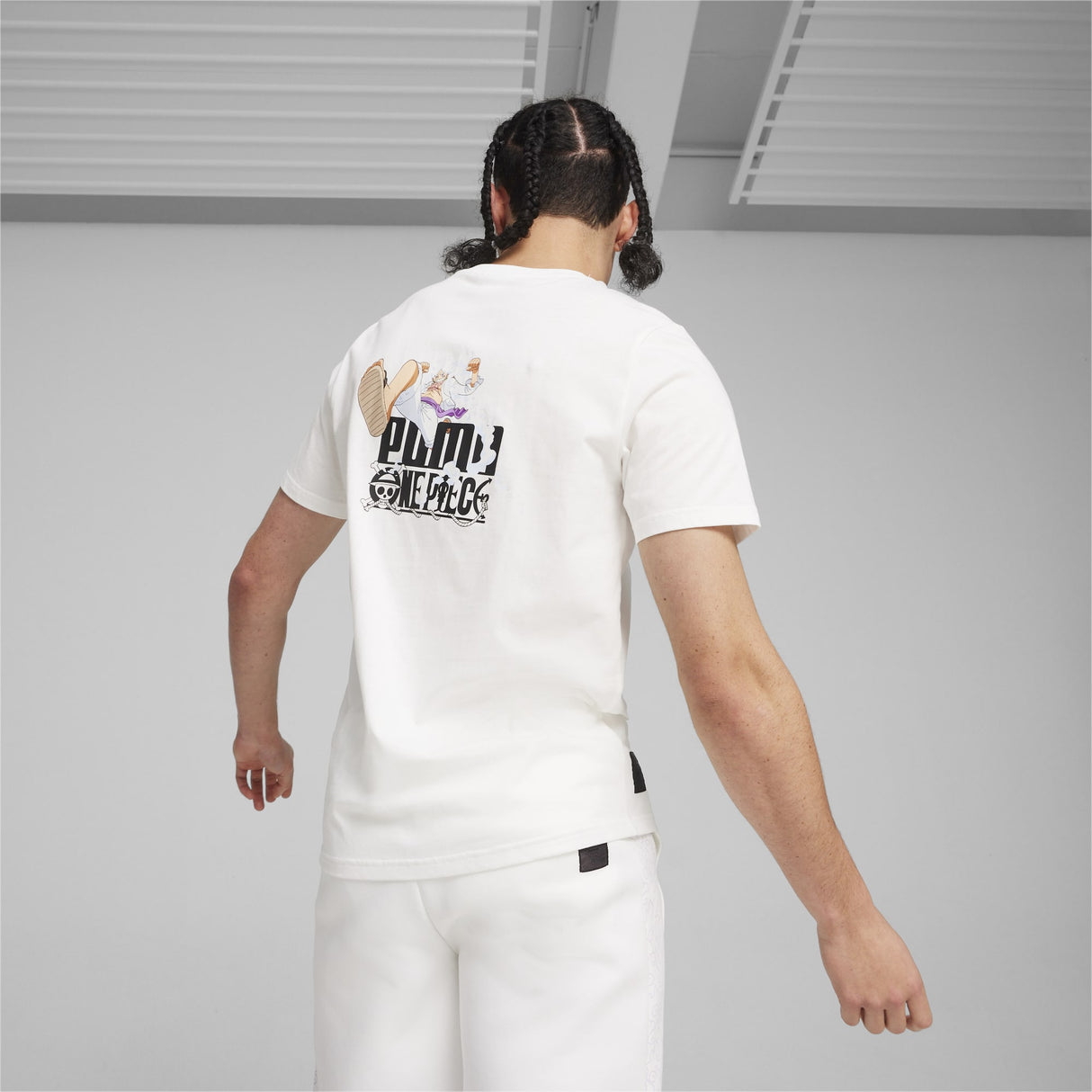 メンズ PUMA x ワンピース グラフィック 半袖 Tシャツ PUMA White