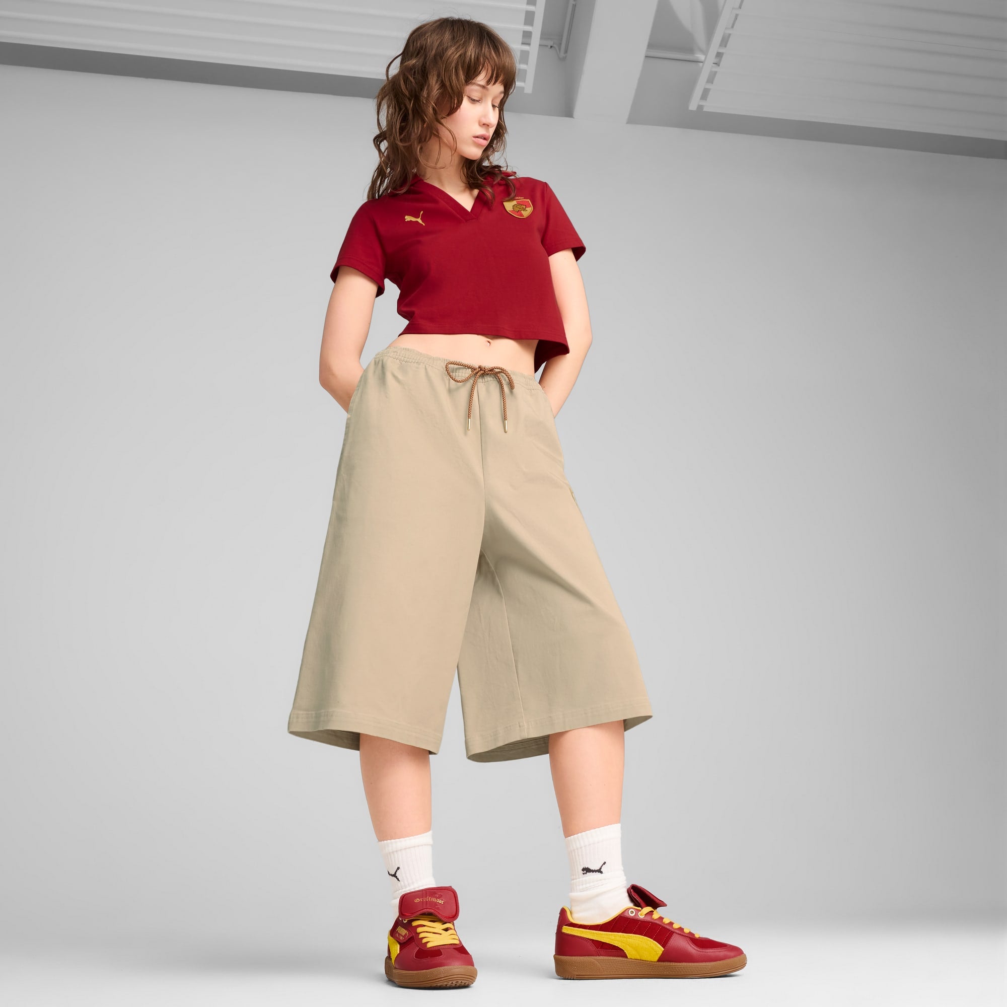 ウィメンズ PUMA x ハリーポッター 半袖 ポロシャツ Dark Crimson