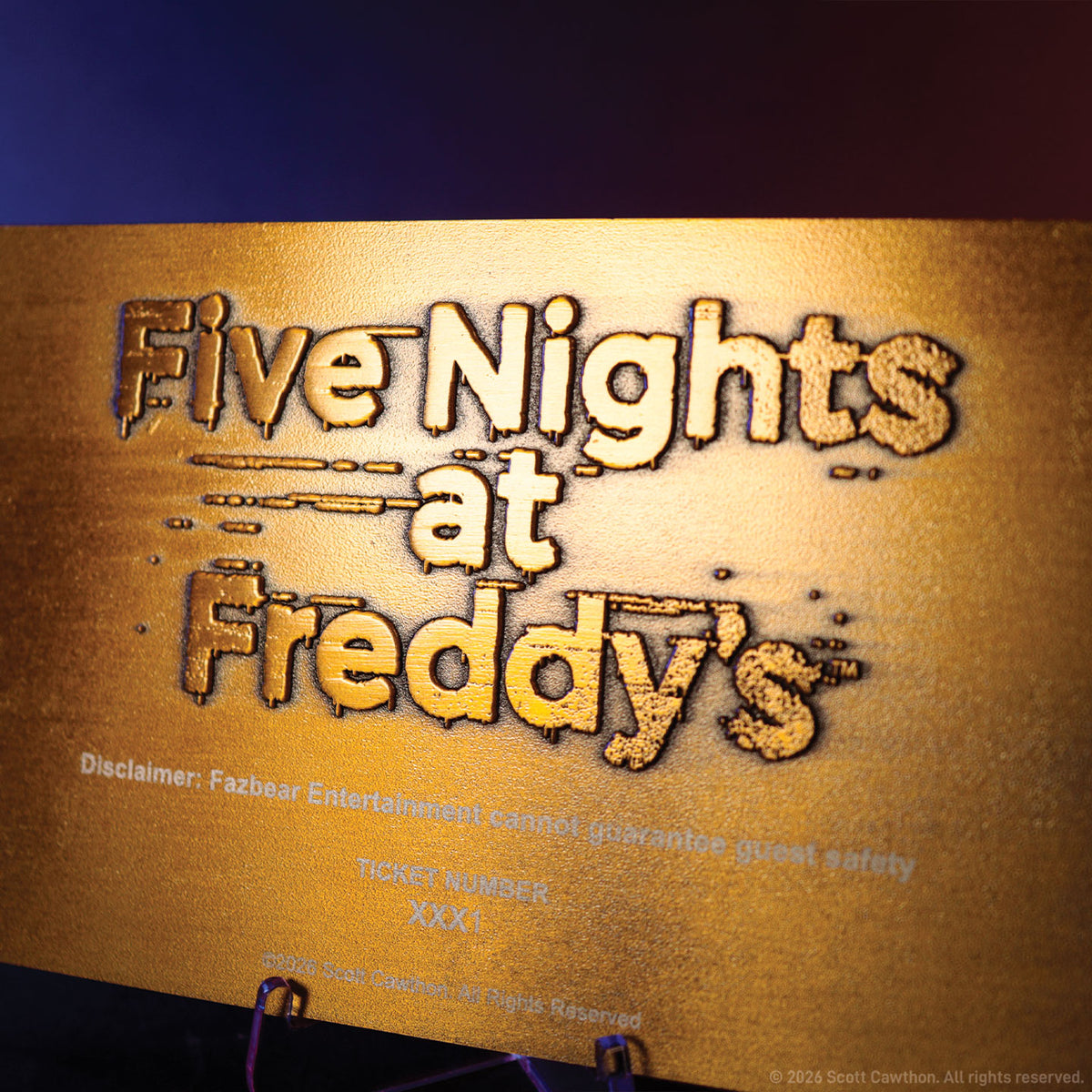 【予約商品】Five Nights at Freddy's  ピザプレックス オープニングナイト チケット（シリアルナンバー入り）