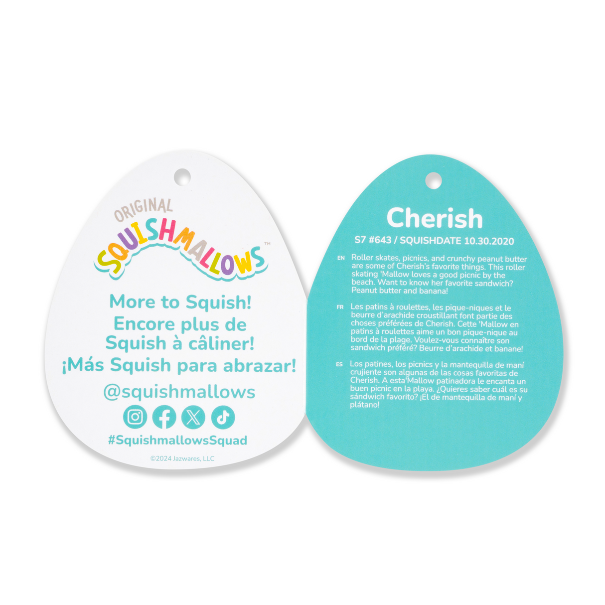 Squishmallows 7.5インチぬいぐるみ （Cherish/チェリッシュ）