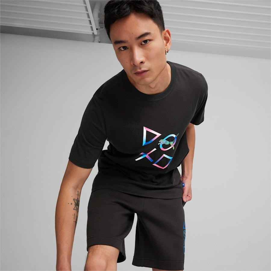 メンズ PUMA x PlayStation グラフィック 半袖 Tシャツ PUMA Black