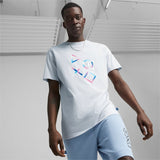 メンズ PUMA x PlayStation グラフィック 半袖 Tシャツ Silver Mist